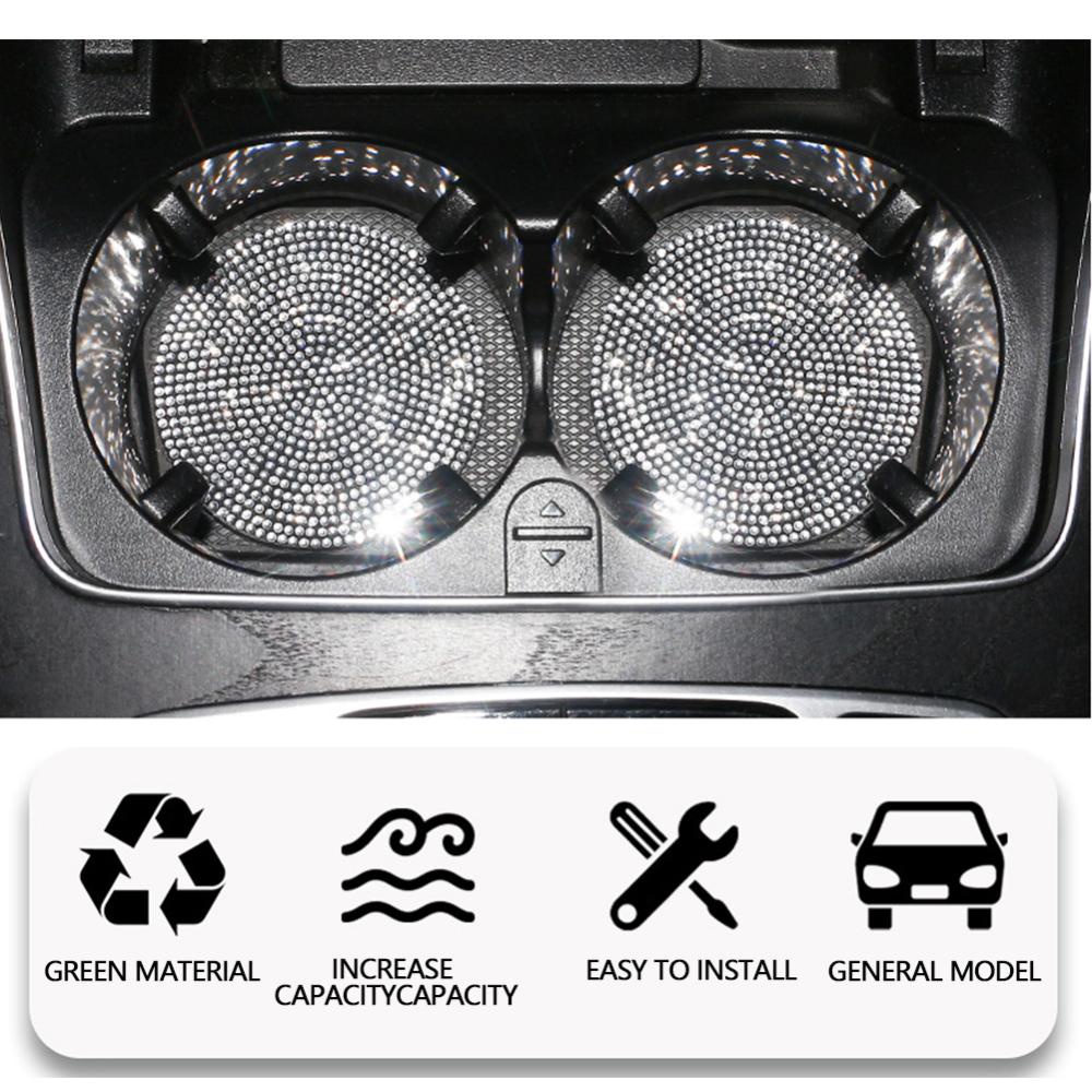 Bộ 2 Miếng Lót Cốc Chống Sốc Chống Trượt Đính Đá Lấp Lánh V2Z7