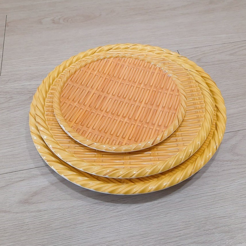 Đĩa Nhựa Giả Tre - Mẹt Bún Đậu Nhiều Size
