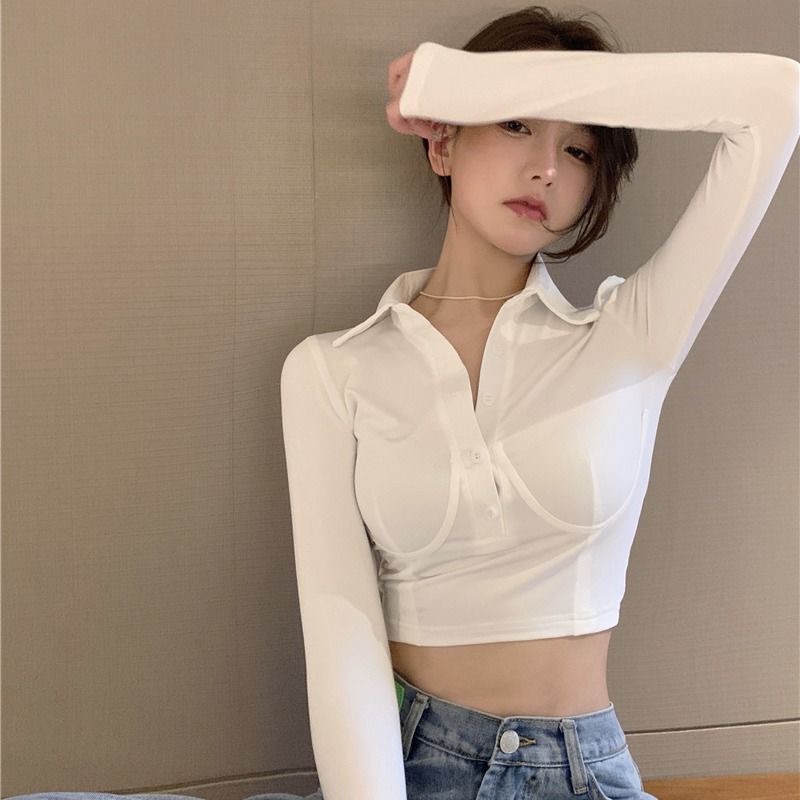 ÁO CROPTOP CÓ CỔ DÀI TAY