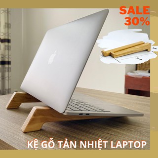 [Kệ tản nhiệt] Giá đỡ laptop bằng gỗ Sồi Mỹ 100%