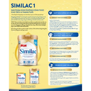[Date 11.2024] Sữa bột Similac 5G số 1 400g (cho bé 0-6 tháng tuổi)