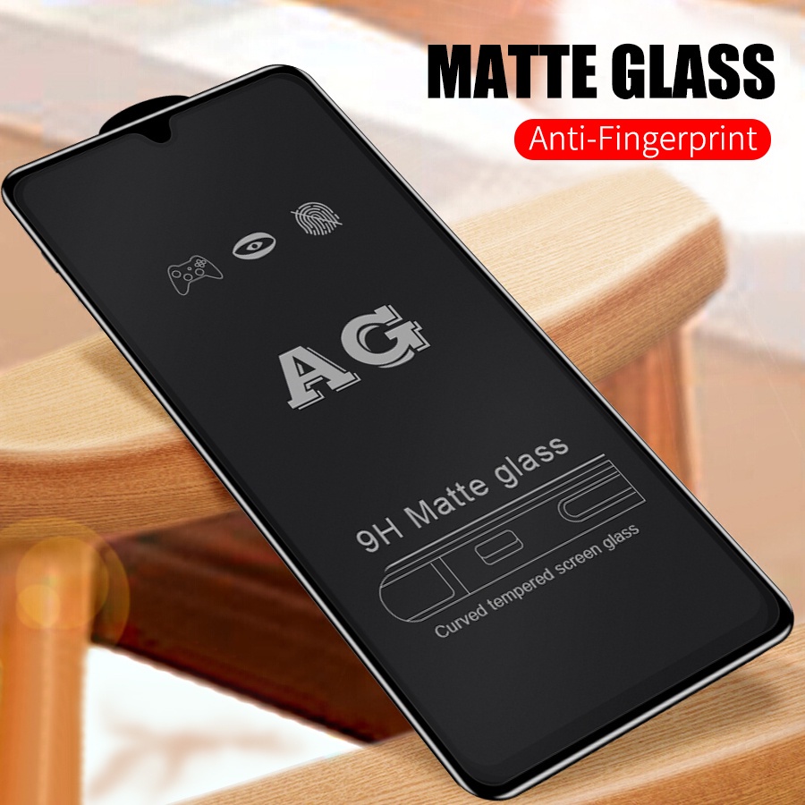Full Màn AG Nhám Kính Cường Lực Mờ Chống Vân Tay Bảo Vệ Màn Hình cho Huawei Mate 20 P30 P40 Lite Nova 3 3i 5t 7 Se 7i Honor 8x Y7A Y7P Y6P Y5P Y6S Y7 Y9 Prime 2019 Y9S Chống Trầy chống bẩn