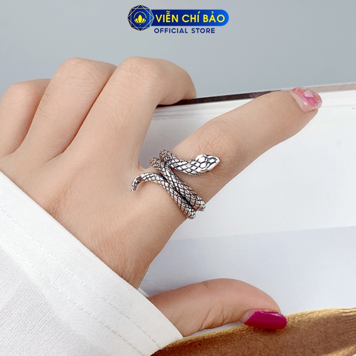 Nhẫn bạc nữ Mãng xà chất liệu bạc Thái S925 thời trang phụ kiện trang sức nữ thương hiệu Viễn Chí Bảo N000463
