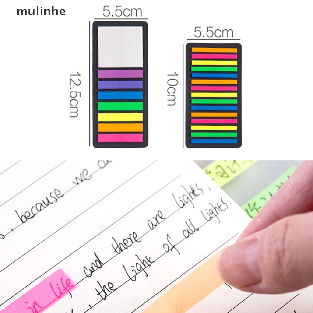 Set 160 / 300 Giấy Ghi Chú Màu Dạ Quang Trong Suốt