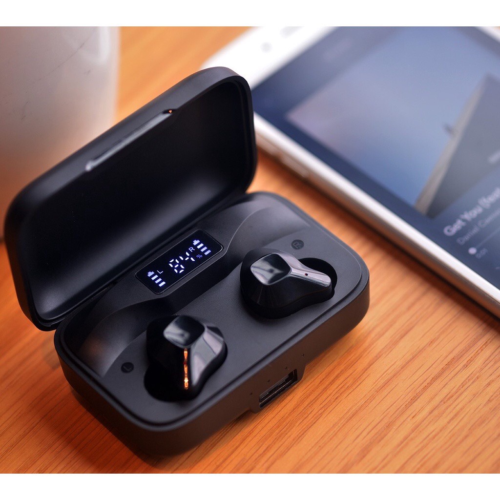 Tai nghe True Wireless Energizer UB2609 - Bluetooth V5.0, tích hợp sạc dự phòng 2600mAh, kháng nước IPX4-Hàng Chính Hãng