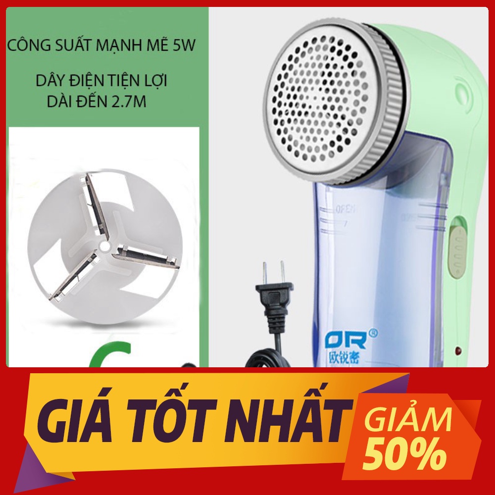 Máy cắt lông xù quần áo dùng cắm điện,cao cấp tặng kèm 6 lưỡi cắt