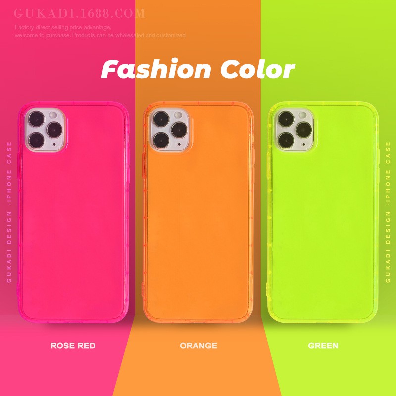 Ốp iphone - Ốp silicon sắc màu Neon d196