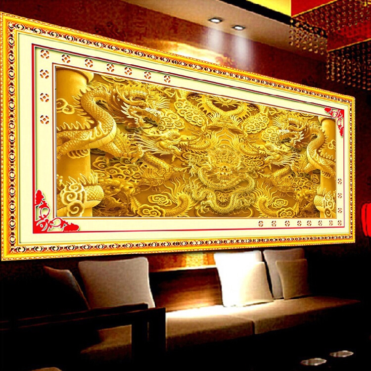 Bộ Tranh Đính Đá Tự Làm Hình Rồng Độc Đáo