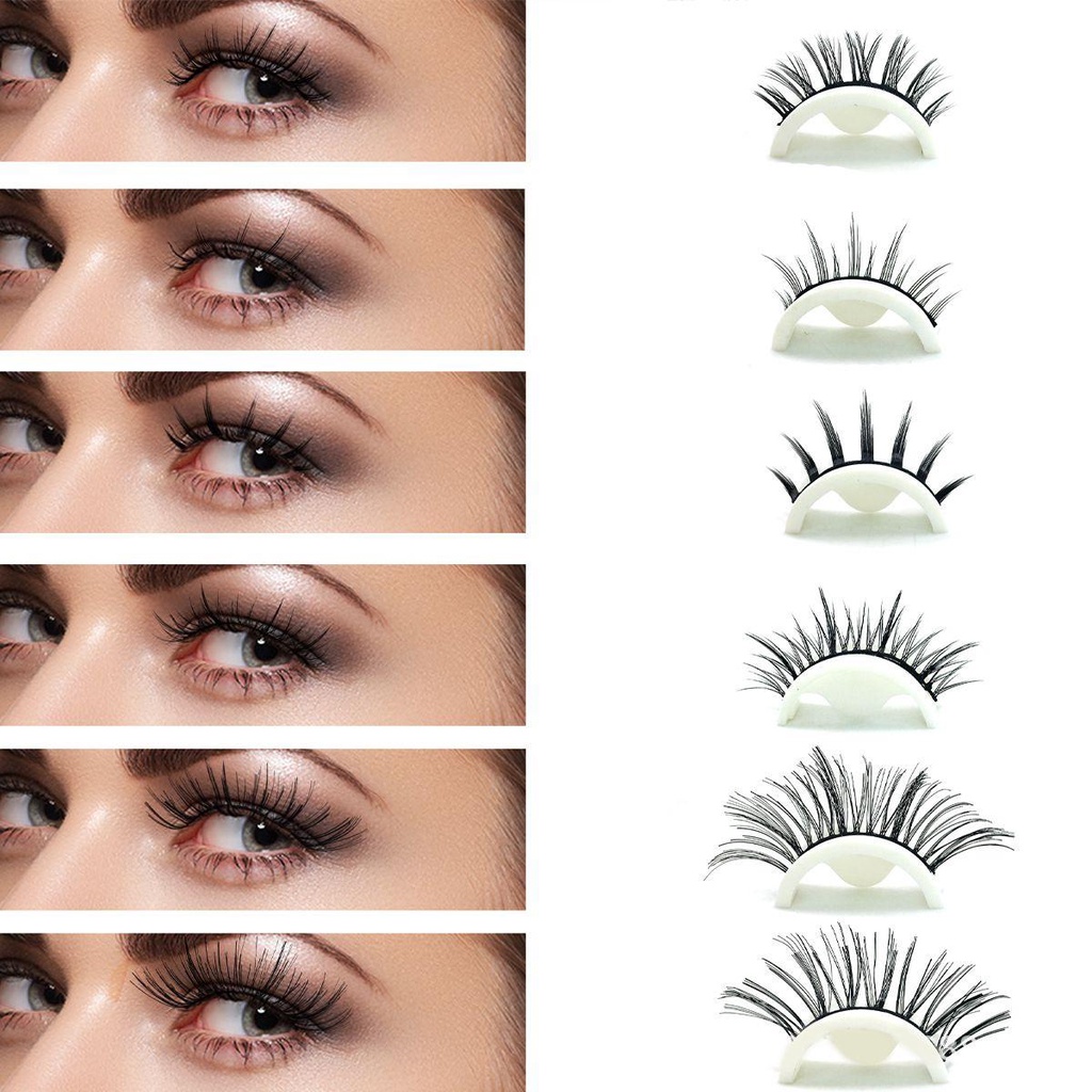 Bộ 5 Cặp Lông Mi Giả 3D Ngắn Trang Điểm Chất Lượng Cao
