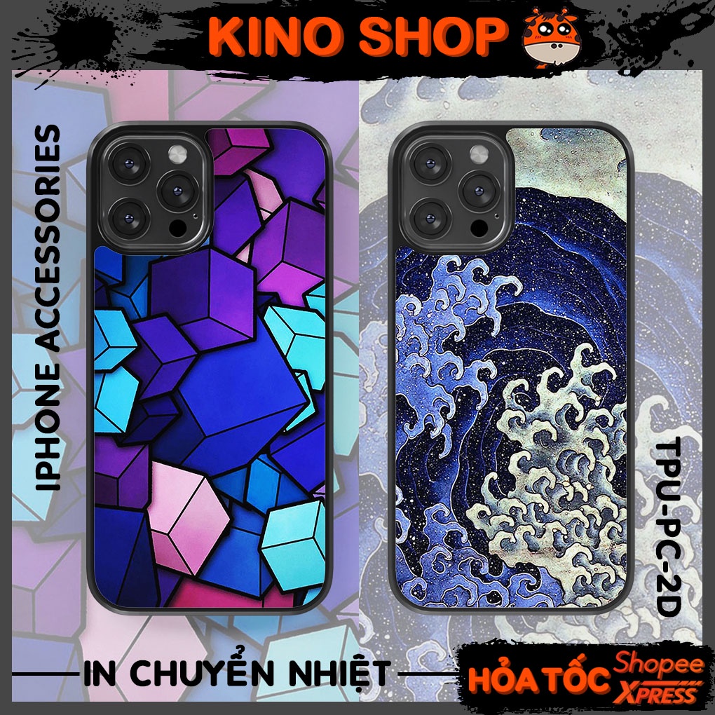 Ốp lưng iPhone KINOSHOP viền dẻo đen silicon TPU chống ố vàng , chống va đập [ KN110 ]