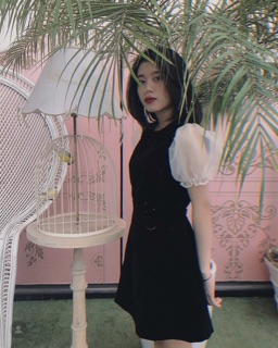 Đầm đen phối kiếng