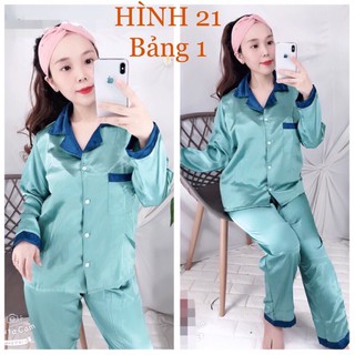 BỘ NGỦ PHI LỤA PHỐI - PIJAMA - TAY Dài QUẦN DÀI