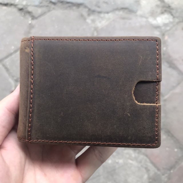 Ví kẹp tiền Money Clip da bò sáp cho nam