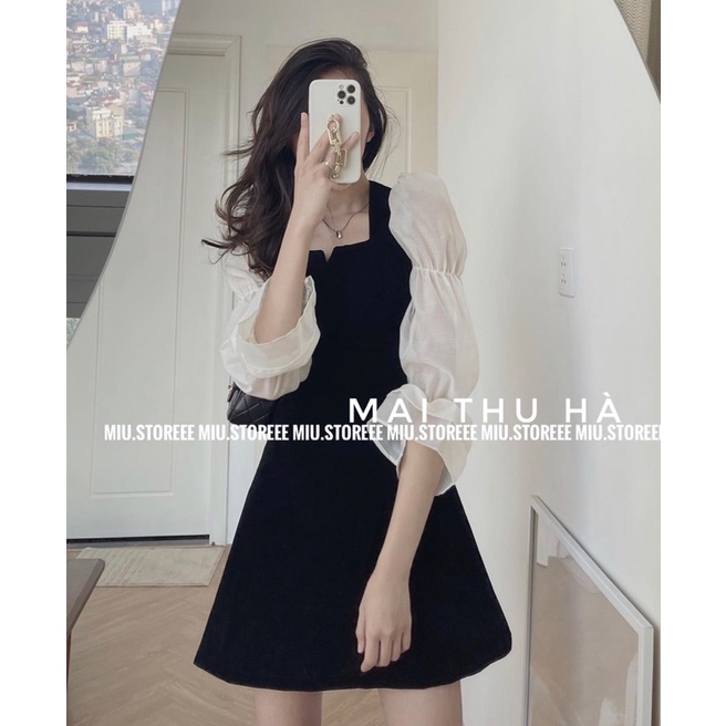 VÁY TIỂU THƯ PHỐI TAY VOAN XOÈ TẦNG VTTPTV