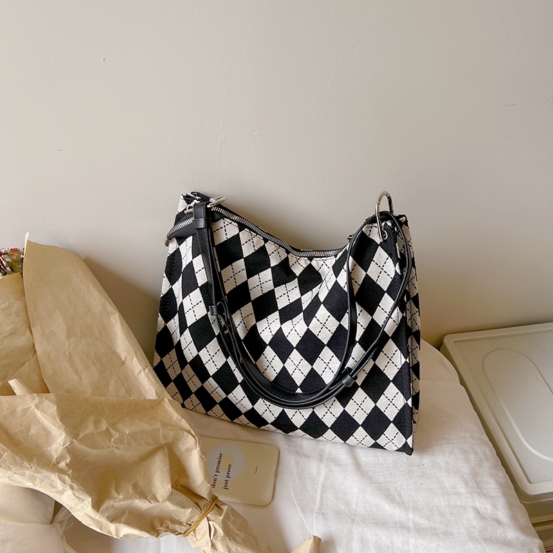 Túi Tote Sức Chứa Lớn 2022 Màu Trắng Đen Cho Nữ