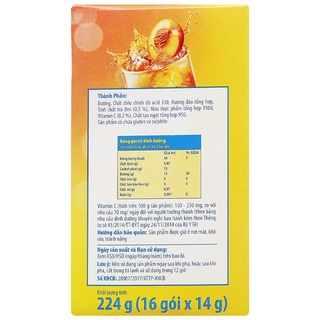 Trà Lipton Ice Tea vị đào 224g (16 gói x 14g)