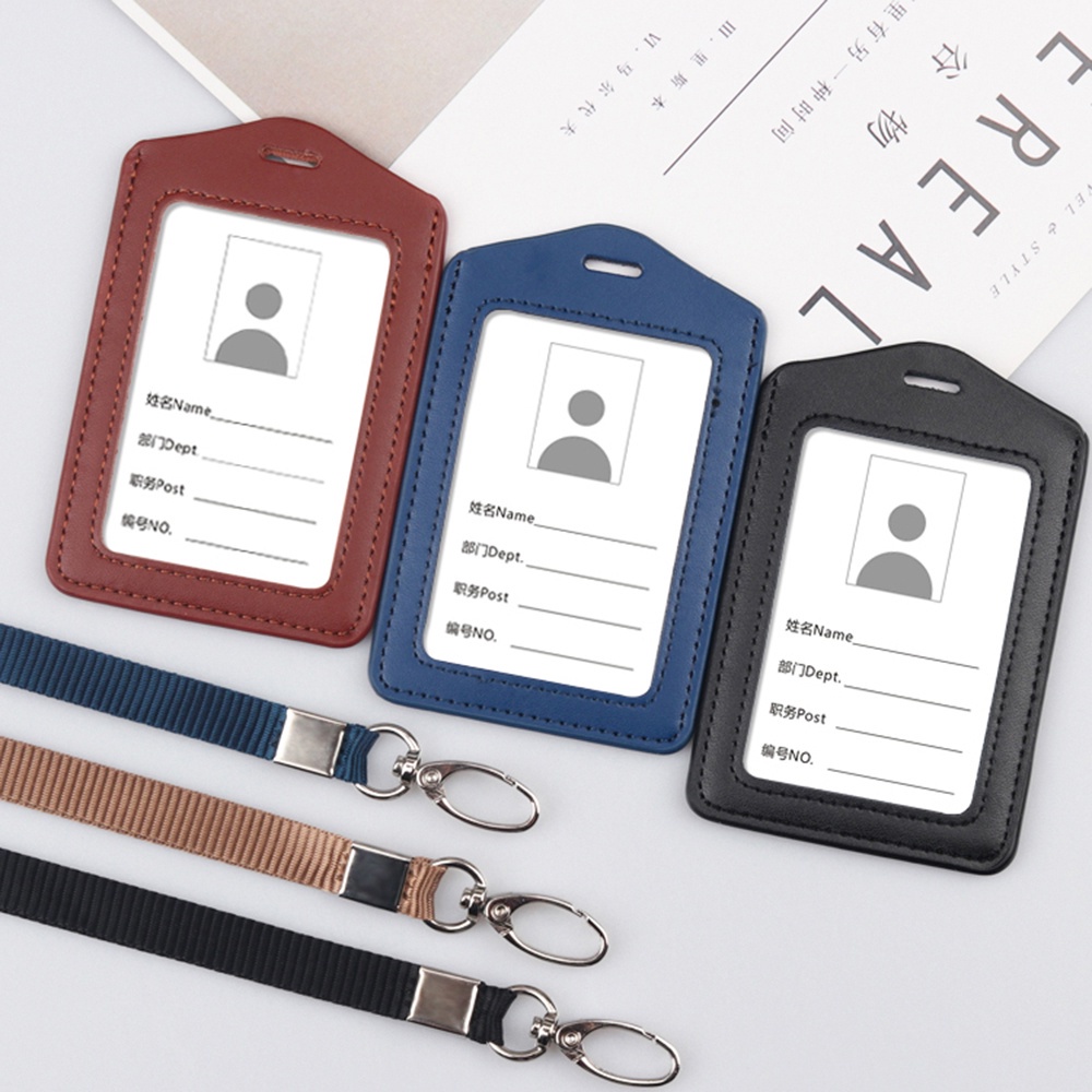 Bao da đựng thẻ ID/thẻ nhân viên văn phòng TAYLOR1 có dây đeo cổ chất lượng cao