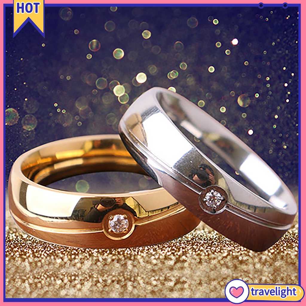 (Travelight) Nhẫn Cưới Thép Titan Thời Trang Unisex