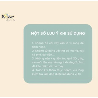 Máy xay ăn dặm mini 0.6L Bear