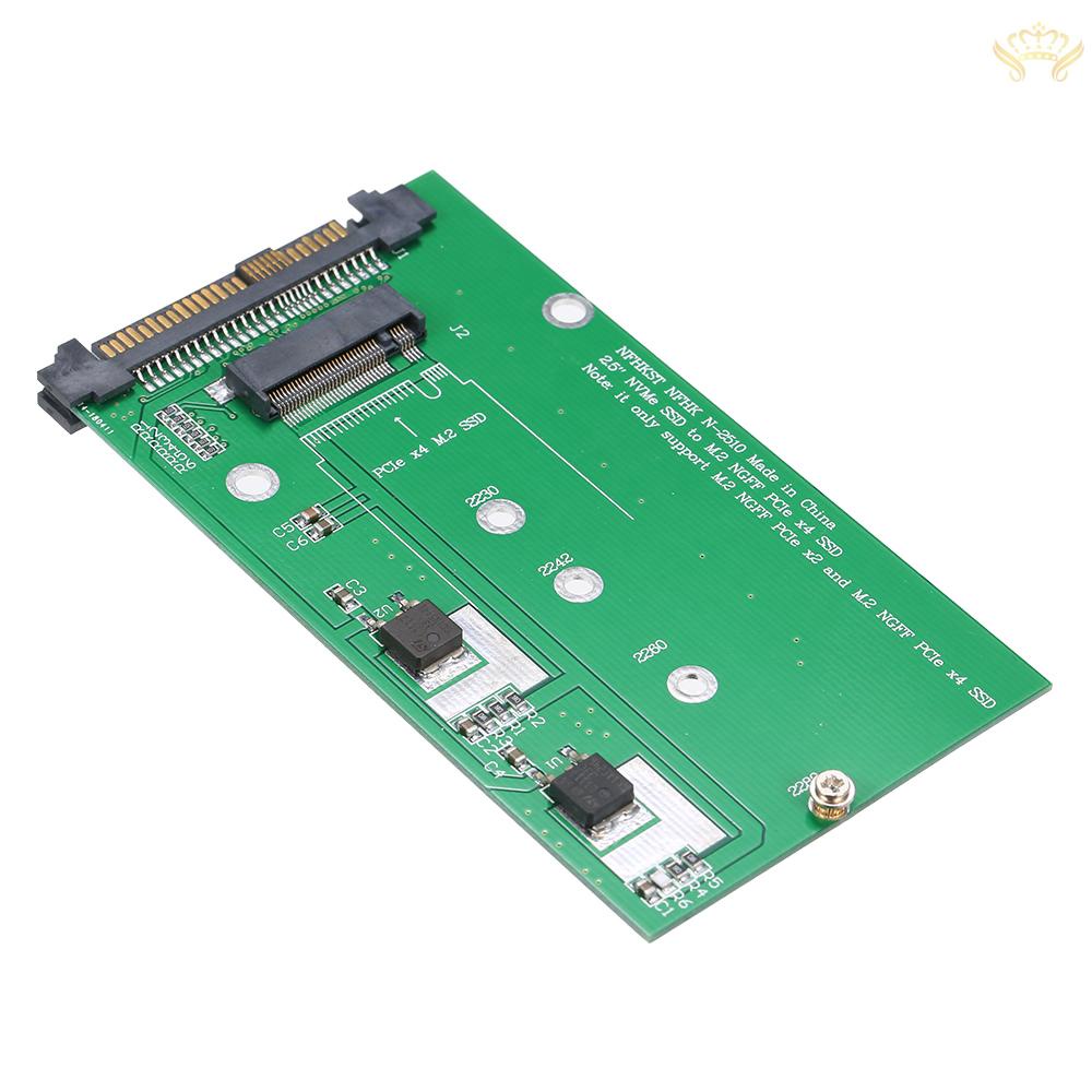 New  NVME to NGFF M-KEY Adapter Card U.2 to M.2 PCI-E Converter Card PCI-E 4X Interface and SATA Power Supply