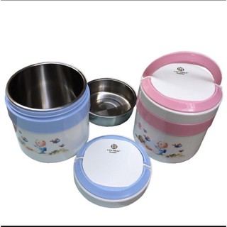 hộ cơm giữa nhiệt 2 ngăn ruột inox bên ngoài nhựa việt Nhật no 4032 . cặp lồng giữa nhiệt 2 tầng
