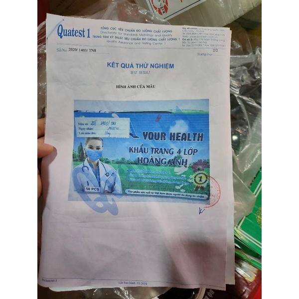 Khẩu trang y tế 4 lớp - Hoàng Anh ( hộp 50 cái )