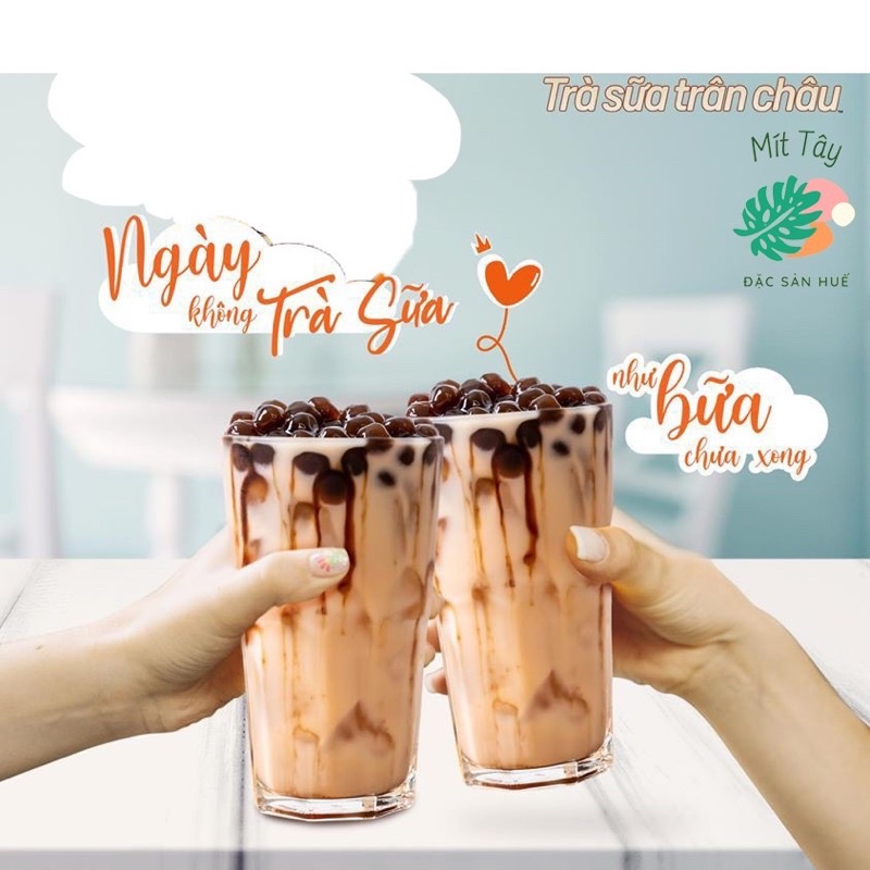 Set Nguyên Liệu Làm Trà Sữa  Phúc Long, Trân Châu Đường Đen, Hồng Trà, Thái Xanh, Thái Đỏ