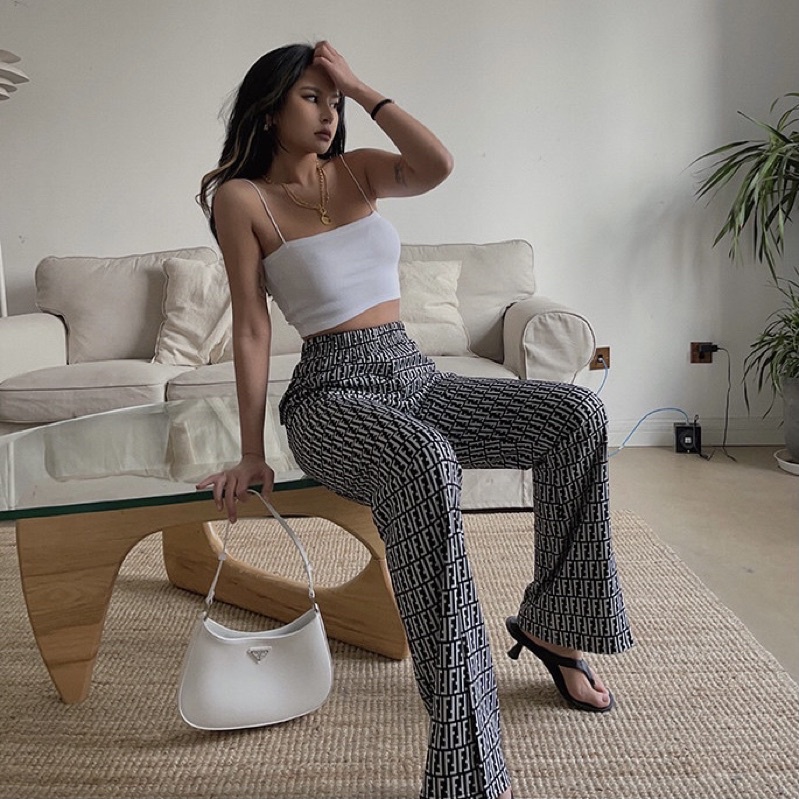 Áo Croptop Nữ Gân Tăm, Áo Hai Dây Sợi Bún - Tharo Clothing