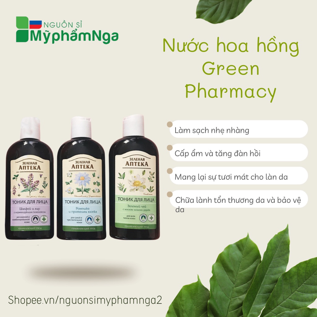 Nước hoa hồng Green Pharmacy Apteka - Toner Anteka