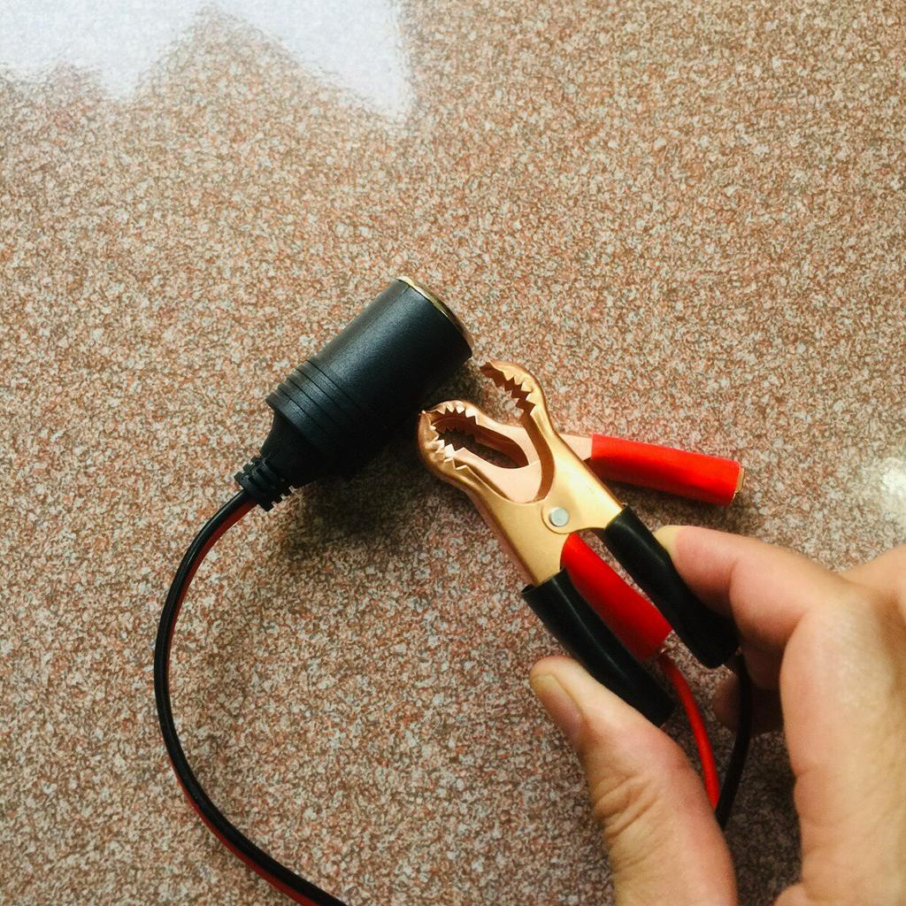 Dây kẹp acquy ô tô đầu tẩu sạc  Bộ dây cắm bơm ô tô, máy rửa xe