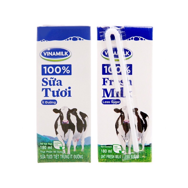 [Hàng Chính Hãng ] Sữa Vinamilk ít đường 180ml * 48 hộp