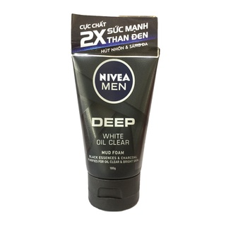 SRM NIVEA Men Deep White Oil Clear Mud Foam - Sữa rửa mặt nam thumbnail