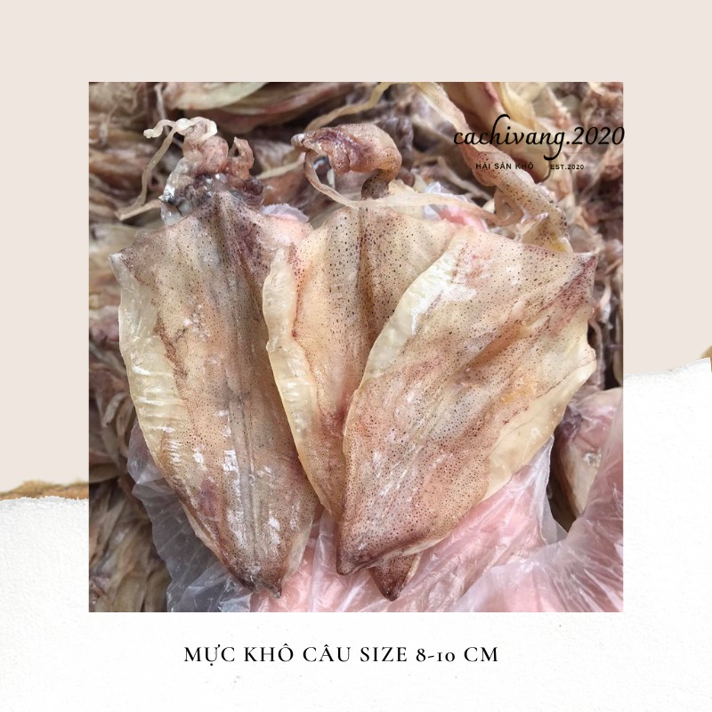 Mực Khô Câu - Size 100-120 con/kg - Dày Mình Ngọt Thơm Mềm Tự Nhiên - Lẻ 1 con