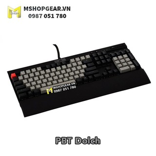 Keycap cho bàn phím cơ Corsair màu Dolch xám đen pbt doubleshot xuyên led oem profile 109 keys