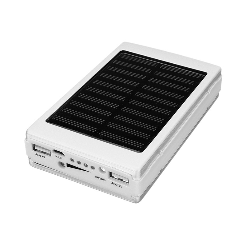 Hộp Rỗng Hai Cổng USB Có Đèn LED Năng Lượng Mặt Trời 20000mah