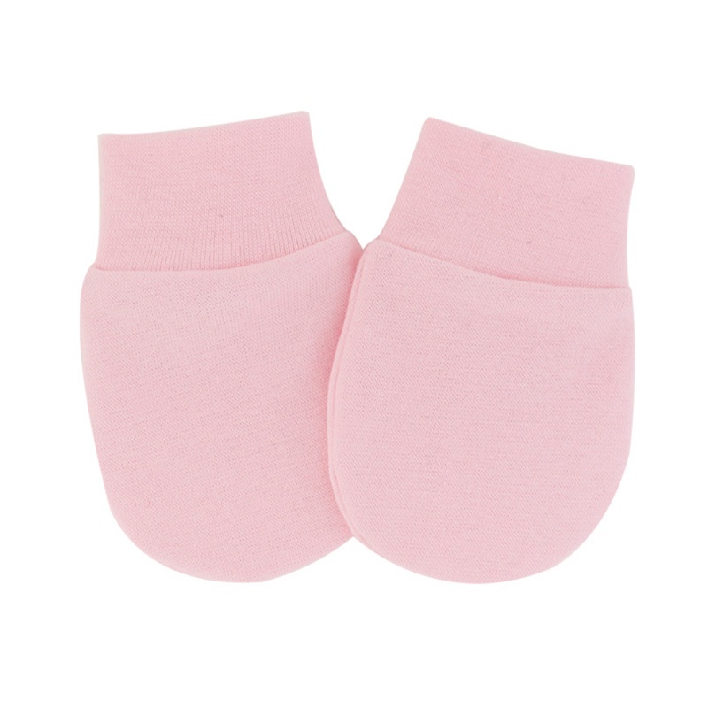 Bộ Mũ Và Găng Tay Bằng Cotton Màu Sắc Ngọt Ngào Cho Bé Sơ Sinh 0-1 Tuổi