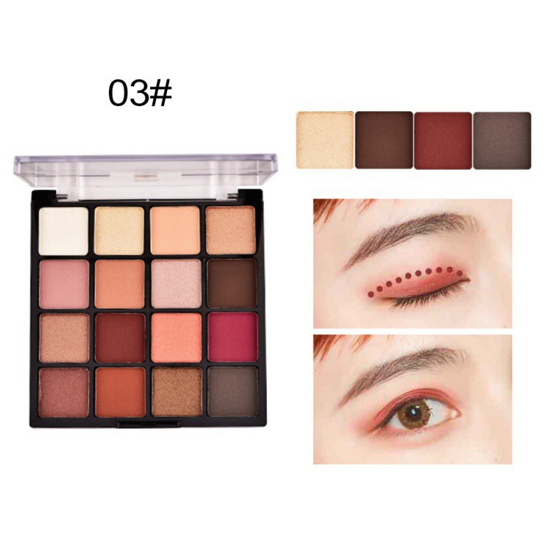 [Hàng mới về] Bảng màu phấn mắt chống nước lâu phai 16 màu kết hợp thời trang | BigBuy360 - bigbuy360.vn