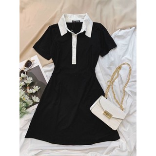 POLO ĐEN XOÈ VIỀN CỔ TRẮNG