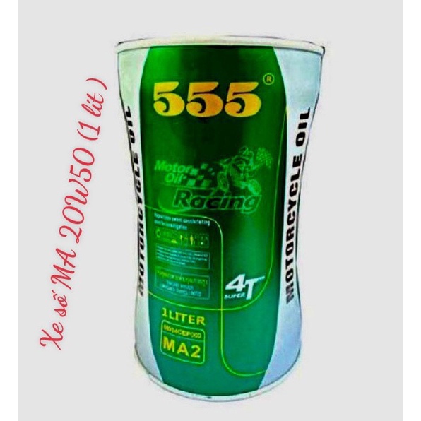 Nhớt xe máy hàng nhập Thái Lan 555 Racing, đạt tiêu chuẩn API SL