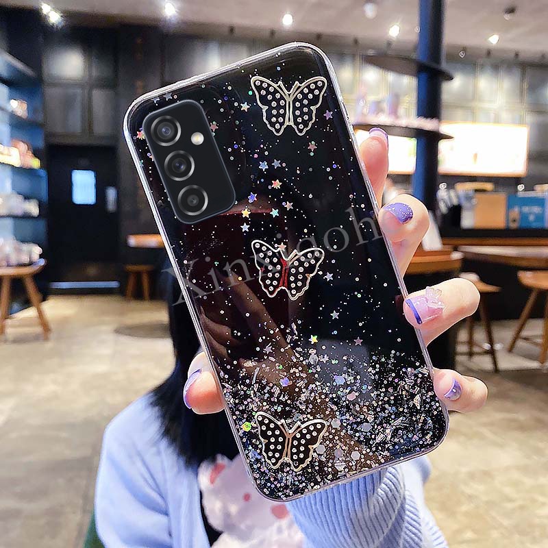 Vỏ Bao Da Điện Thoại tpu Mềm Họa Tiết Bướm Sang Trọng Cho samsung galaxy a04s a04s Ốp