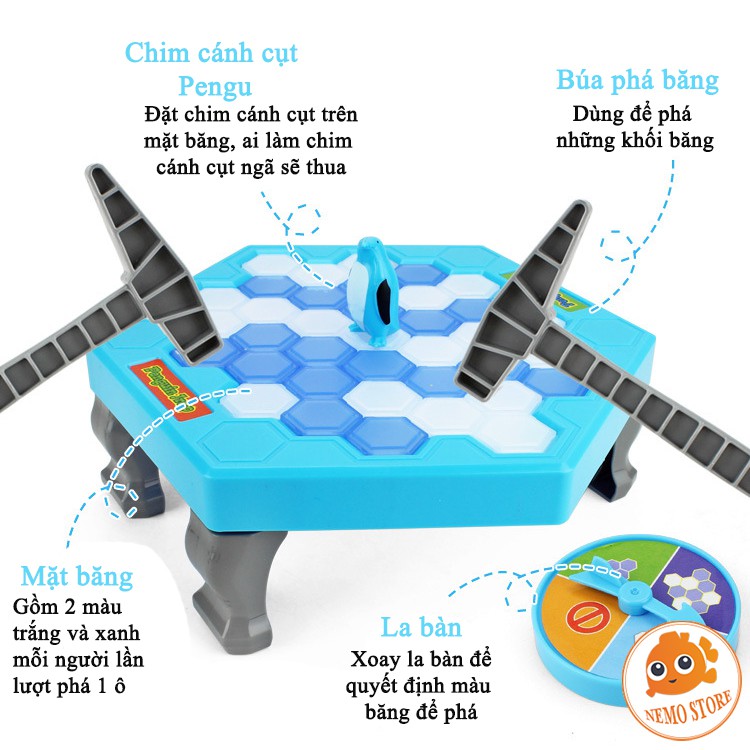 Đồ chơi chim cánh cụt giải cứu đủ bộ Penguin trap cực vui nhộn PB0810