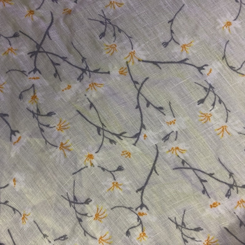 1m Vải Linen Thô Kem Hoa Nhí Khổ 1m6 Hàng Công Ty