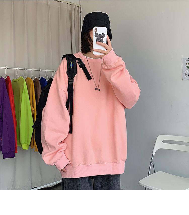 Áo Sweater cổ tròn dáng rộng thời trang năng động cho nam | BigBuy360 - bigbuy360.vn