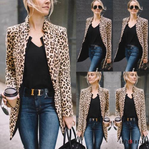 Áo Khoác Blazer Hoạ Tiết Da Beo Cho Nữ
