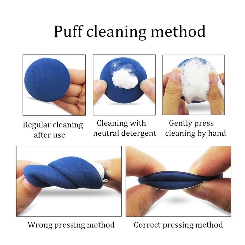 1 Mút Trang Điểm Hình Tròn Siêu Mềm Sử Dụng Khô Ướt Và Khô Chống Dính