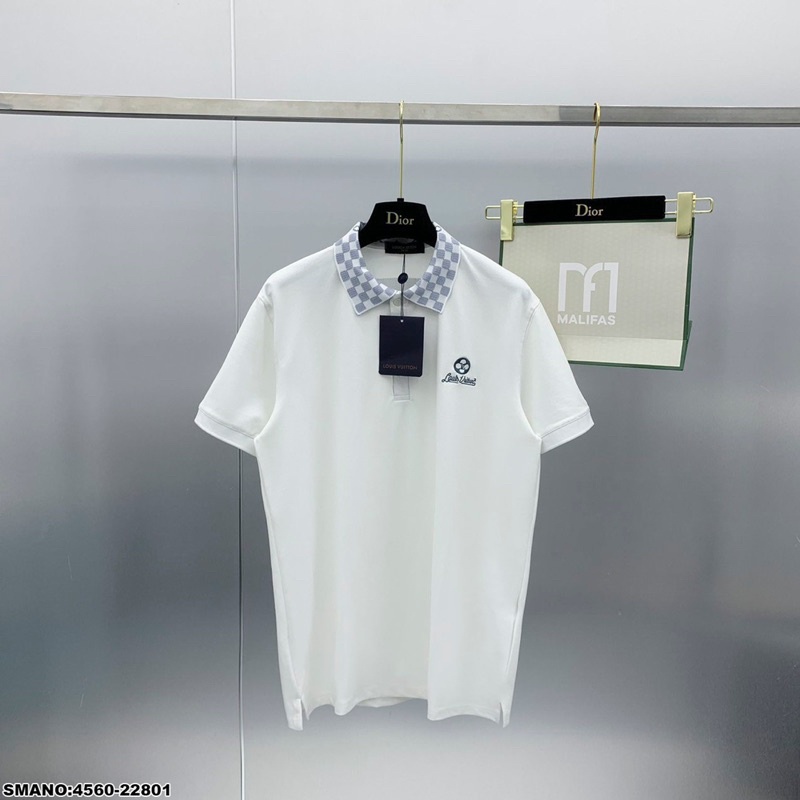 Áo polo cổ len chữ thêu ngực PL79 và sau lưng kèm ảnh thật tại shop Pl79