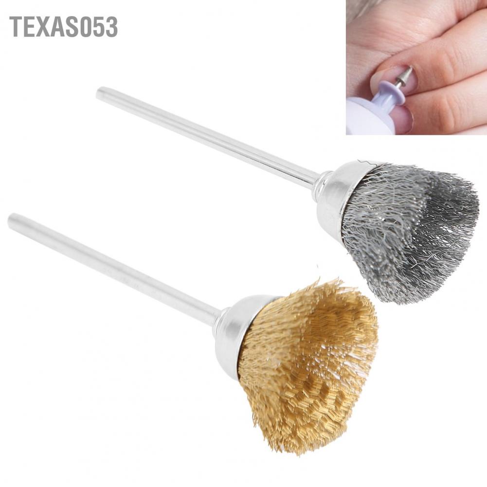 Texas053 Dây đồng thau Máy khoan móng tay Bit làm sạch Bàn chải đánh bóng Đầu Dụng cụ Phụ kiện