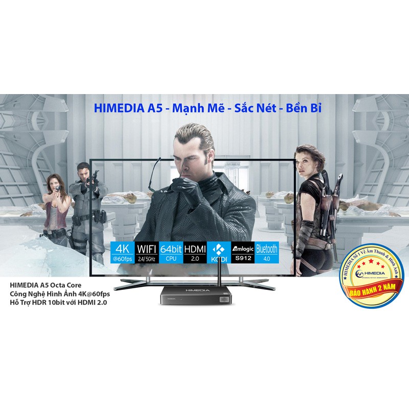 Đầu Android Himedia A5-2020 ,Lõi 8 AMLOGIC S912,Ram 2Gb,Rom 16Gb,Android 7.1