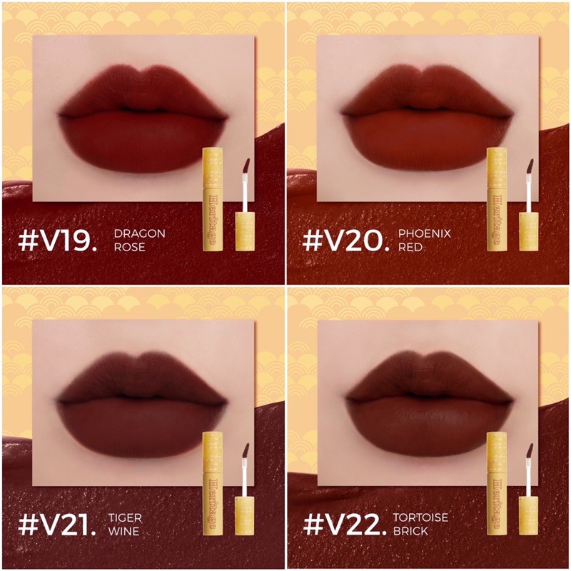 🎊 Son Kem Lì Mềm Mịn Như Nhung Merzy The Heritage Velvet Tint 4.5g🌺