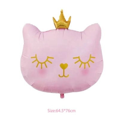 Bong bóng mèo vương miện trang trí tiệc sinh nhật, chụp hình, đồ chơi cho bé.